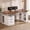White+Brown, variant on Modern Electric Standing Desk, 63" Height Adjustable Computer Desk with 3 Drawers and Storage Shelves for Home Office, Study Writing Tabler