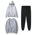 thumbnail image 1 of MeetoTime Women's 3 Piece Outfit Tracksuit Pullover Top Hooded Sweatshirt and Sweatpants Lounge Set, 1 of 5