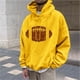 thumbnail image 1 of Sudadera con capucha para hombre, estilo casual, con cuello redondo, estampado, manga larga, blusa de poliéster, 1 of 6