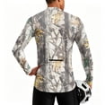 thumbnail image 2 of Realistic Tree Bark Camo Quarter Zip Pullover for Men, Long Sleeve Hunting Fishing Jersey with Moisture Wicking Quick Dry Fabric - Lightweight Outdoor Athletic Performance Tops Earthy Yellow S, 2 of 6