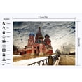 thumbnail image 2 of ABPHOTO Polyester 7x5ft Photography Backdrop Castle European Archiculture Blue Sky White Cloud Snow Backdrops Seamless Kids Girl Adults Happy New Year Background Photo Studio Props, 2 of 3