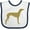 White and Navy, variant on Inktastic Greyhound Boys or Girls Baby Bib
