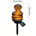 thumbnail image 6 of Python Legacy Golden Ember Edition Solar Garden Light Illuminated Python Statue Python Solar Landscape Lamp Python Solar Lamp Winged Python Figurine Light Rock Base Python Garden, 6 of 6