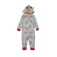 thumbnail image 2 of GRNSHTS Christmas Family Matching Pajamas for Family,Adults Kids Baby Reindeer Printed Onesies Hooded Zipper Jumpsuit Sleepwear (Grey Mom,S), 2 of 7