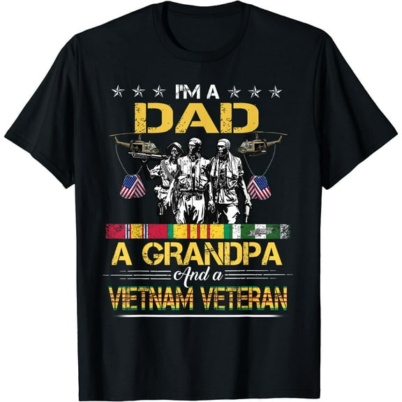 Dad Grandpa Vietnam Veteran Vintage Shirt Military Men's T-Shirt