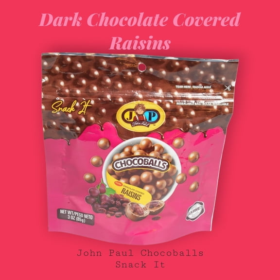 Snack it - JP ChocoBalls Raisins - Dark Chocolate - 6 Pack