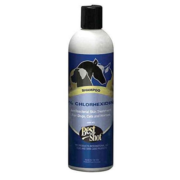 M.E.D. Chlorhexidine Pet Shampoo Dog Cat Grooming Skin Treatment 12 oz Bottle