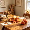 thumbnail image 4 of YiFudd Candlestick Wreath, Autumn Pumpkin Maple Leaf Tabletop Decoration, 13.78 Inch, 1 Piece, 4 of 6