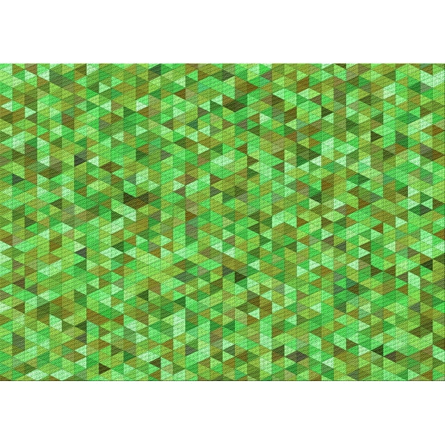Ahgly Tapis Rectangulaire Lavable en Machine Intérieur Transitionnel Vert Lime Foncé, 5 Pieds x 7 Pieds