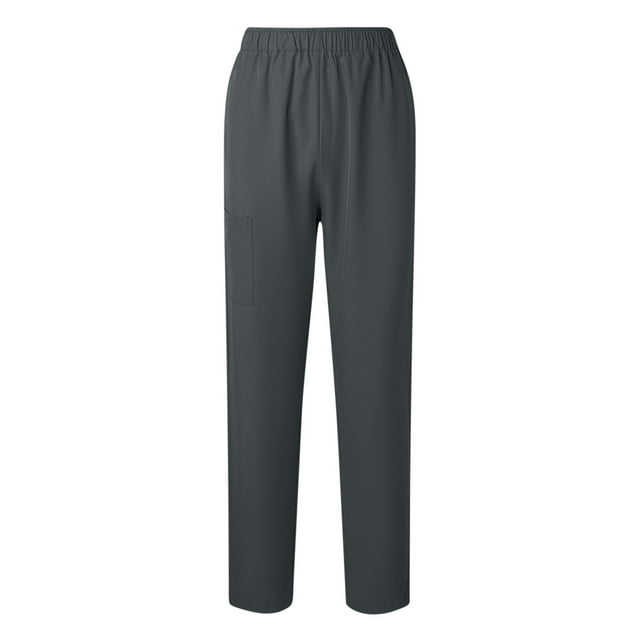 Women's Solid Color Straight Stretch Belt Care Work Pants