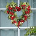 thumbnail image 4 of WMQPNNS Nouvelle Guirlande Décorative Tendance pour la Saint-Valentin Roses Rouges et Vertes en Forme de Cœur Lampe Murale Chaude Pendentif en Rotin Offres du Jour Liquidation, 4 of 8