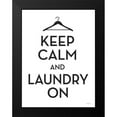 thumbnail image 2 of Lettered And Lined 12x14 Black Modern Framed Museum Art Print Titled - Keep Calm and Laundry On, 2 of 5