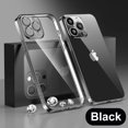 thumbnail image 3 of Luxuxy-funda transparente chapada para iPhone, funda trasera de silicona suave a prueba de golpes para iPhone 15, 14, 13, 12, 11 Pro Max, 15, 14 Plus, accesorios, 3 of 5