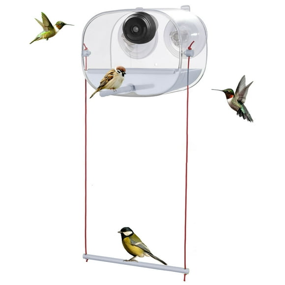 Mangeoire Automatique pour Oiseaux avec Système Intelligent de Caméra Alertes 1080P AI Lecture Vidéo Instantanée Utilisation Intérieure Extérieure Familiale