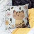 thumbnail image 2 of Patifu Cats Pillow Covers Home Room Decor,Lovely Kitten Throw Pillow Covers for Sofa Bed Couch,Colorful Daisy Floral Decorative Square Pillowcases 22x22in, 2 of 5