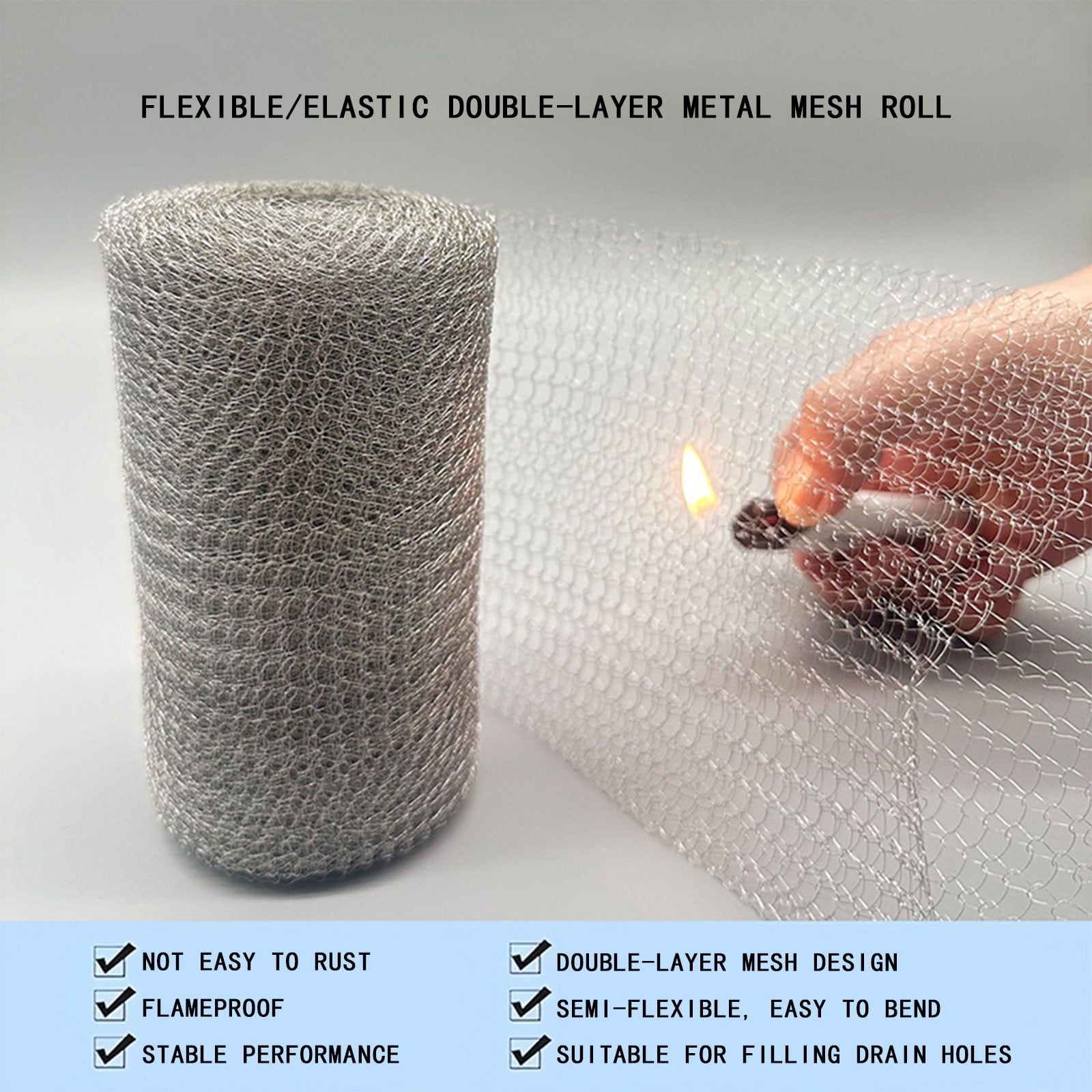 Yhmxh 12.7*1000cm Copper Mesh for Pest, Water & Rust proof Copper Mesh Roll for mice rat rodent repellent, Mice & Rodent Control, for Homes, Gardens & Decor, Rust & Bacteria Resistant, Long Lasting