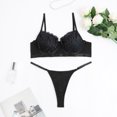 thumbnail image 5 of Gibobby Lencería mujer erótica Lenceria Sexy para Mujer Transparente Ropa Interior Lenceria Vestidos de Mujer Sexis Bralette y Tanga Conjunto Interior Mujer(Negro, CH), 5 of 5