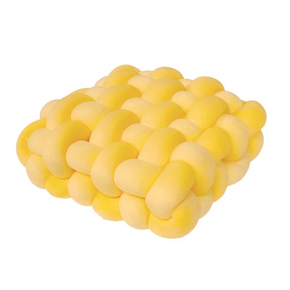 Mightlink Throw Pillow Soft Touch Comfortable Woven Plush Living Room Sofa Knot Design Cushion Home Decor for Daily Life