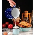 thumbnail image 2 of Blue Polka Dot 5-Pint Vintage Style Steel Enamelware Pitcher - Great for Home/Outdoor Use, 2.5L, 2 of 6