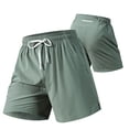 thumbnail image 2 of XFeng Men Athletic Shorts Elastic Drawstring Waist Quick Dry Side Split Casual Sports Shorts, 2 of 4