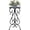 Black, variant on Metal Plant Stand Indoor Outdoor, Heavy Duty Flower Pot Stands 22.5 Inch Tall, Single Plants Pedestal Table for Planter Patio Farmhouse Garden Porch, Brown(1 Pack)