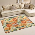 thumbnail image 2 of Dreamtimes Fall Pumpkins Watercolor Area Rug 72x48in Thanksgiving Autumn Non-Slip Floor Carpet Comfort Floor Mats Decor for Indoor Living Dining Room and Bedroom Area, 2 of 5