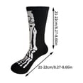 thumbnail image 3 of AWZXDE Halloween Crew Socks Skeleton Novelty Printed Socks for Adults for Halloween Cosplay Theme Party and Casual Home Lounging Activities, 3 of 7