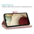 thumbnail image 5 of Case For Galaxy A12 Leather Flip Pouch Wallet Case Cover Folio [Kickstand] for Girls Women Phone Cases For Galaxy A12 Case - Rose Gold, 5 of 5