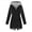 Black, variant on Girls Rain Jacket 2026 Lightweight Waterproof Windproof Rain Coat Drawstring Zip Up Windbreaker Outdoor Trench Coat (Black2/5-6 Years)