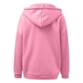 thumbnail image 4 of EDFBUYKRS Female Long Sleeve Hoodie Womens Casual Long Sleeve Zipper Hooded Coat with Pocket Soft Lined Sweatshirt Outerwear for Everyday Comfort and Style Xl, 4 of 4