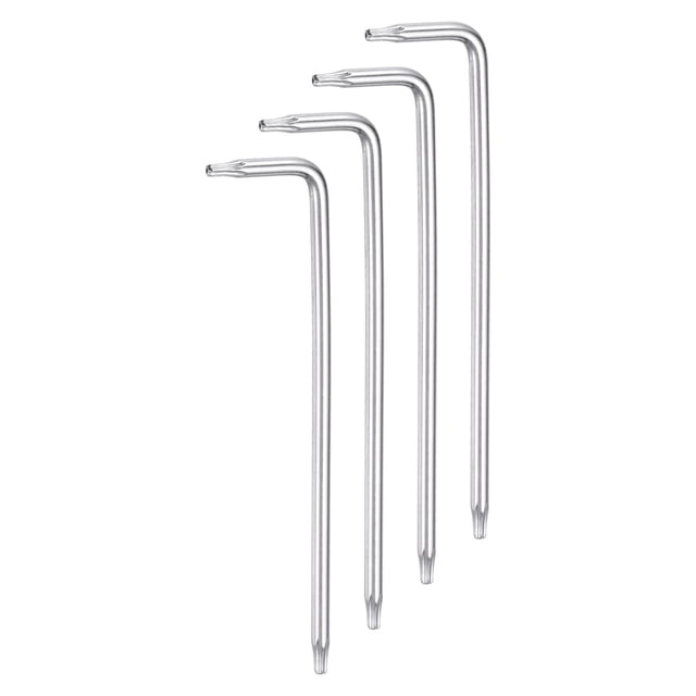 4 paquetes de llave de Torx con brazo largo T8 a prueba de manipulaciones, llaves en estrella, superficie recubierta de cromo de acero S2