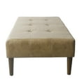 thumbnail image 5 of HomePop Tufted Coffee Table Ottoman - Light Brown Vegan Leather, 5 of 11