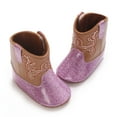 thumbnail image 5 of Mostsola Baby Boys Girls Booties Glitter Cowboy Boots Toddler Non-Slip First Walkers, 5 of 9