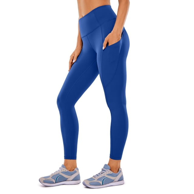 Leggings CRZ YOGA Cintura Alta con Bolsillos 63.5 cm Azul Talle S