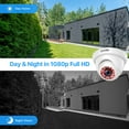 thumbnail image 4 of 3K Lite Security Camera System, ZOSI 1080P H.265+ 8CH CCTV DVR with 4pcs 1080P 1920TVL 2MP Outdoor Indoor Surveillance Dome Cameras, AI Human/Vehicle Detection, Motion Alert,Remote Access(No HDD), 4 of 12