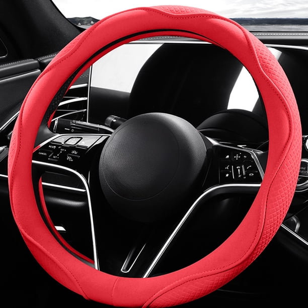 Funda para volante de coche, evita las asas finas, funda para volante deportivo, funda de fibra para volante.