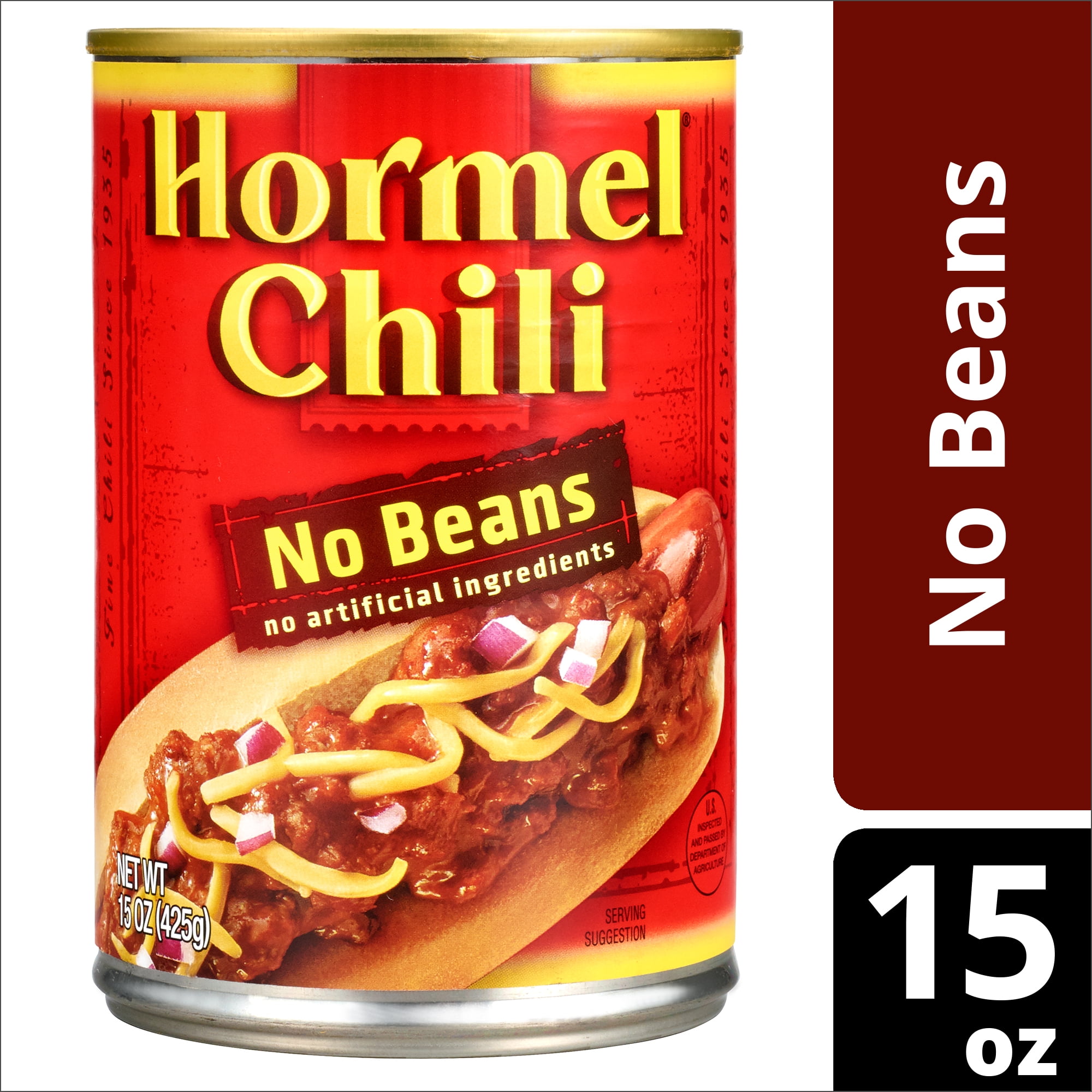 HORMEL Chili, No Beans, No Artificial Ingredients, 15 oz