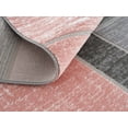 thumbnail image 3 of L'Baiet Verena Geometric Area Rug Pink Grey 8' x 10' Large Area Rugs Carpet for Living Room, Bedroom, Dining Table, Office, Hallway, Foyer | Neutral Colorful Modern Abstract Home Decor, 3 of 7
