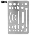 thumbnail image 1 of Erasing Shield, Engineering Drawing Template Ruler, Multipurpose 27 Holes For Beginner Enthusiast Stainless Steel,Transparent,Orange, 1 of 8
