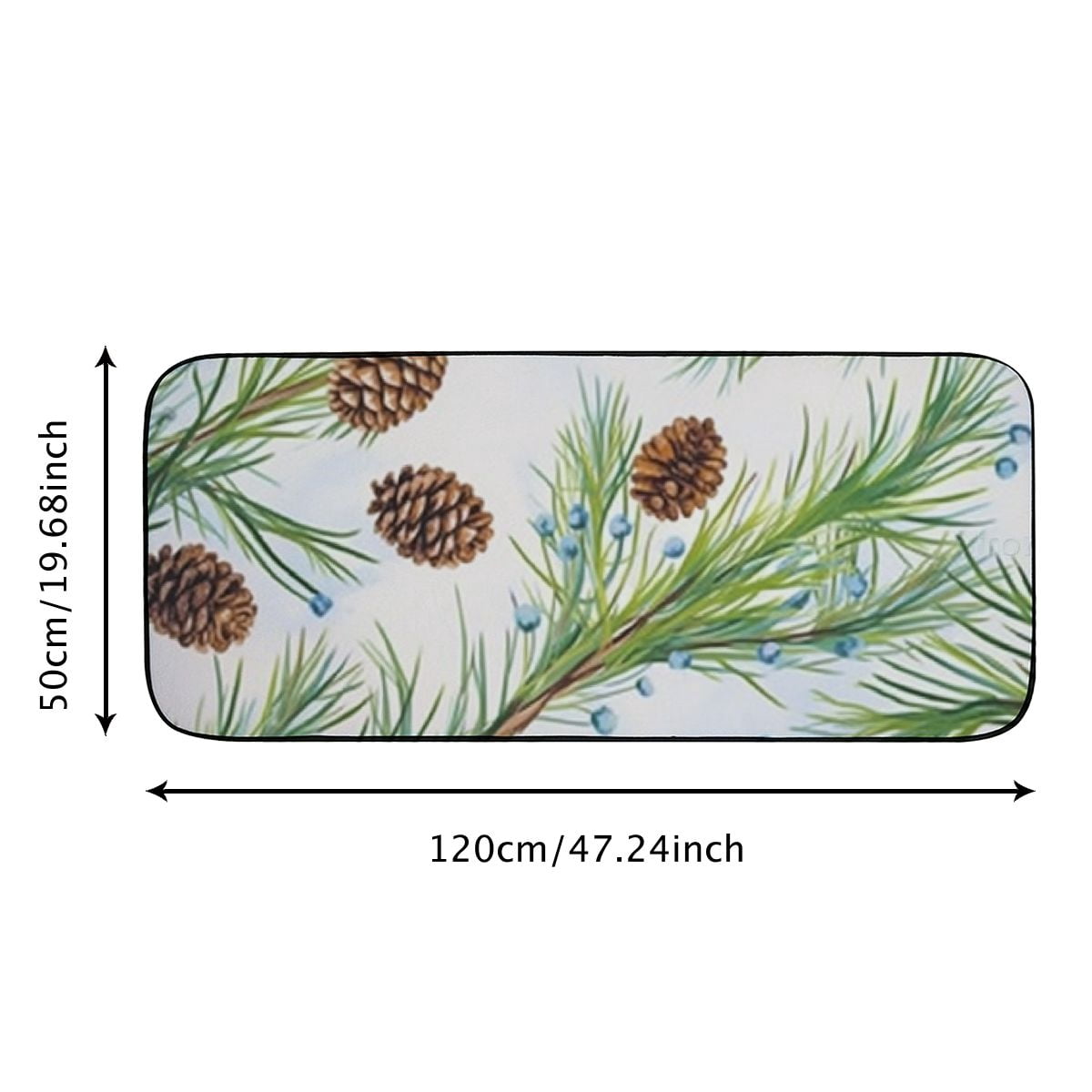 Qinduosi Mats, Christmas Doormat, Front Back Mat Rubber Backing, Non Slip, Indoor &amp; Outdoor, Waterproof, Use for Entry, Patio, Areas 19.68*47.24 in