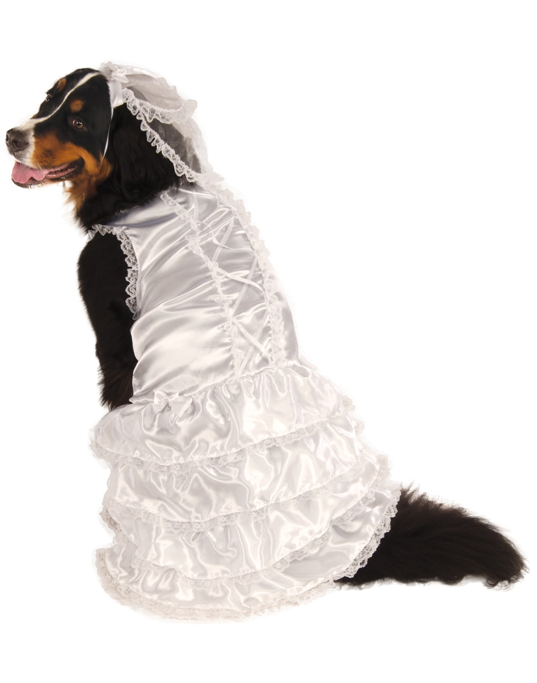 Bride Big Dog White Wedding Gown Dress Pet Halloween Costume Walmart