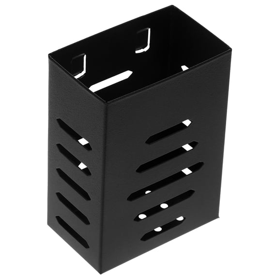Niceauty Black Plastic Cutlery Holder with Drain Holes for Kitchen Organization