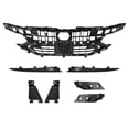 thumbnail image 6 of Front Bumper Upper Grill Grille Kit Black For 2022 2023+ Honda Civic Sedan 4D, 6 of 7