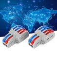 thumbnail image 1 of Terminal Block 2-In-4-Out Aging Resistant  5pcs Wiring Quick Connector Can Be Fixed With M3 Screws, Oxidation Resistant For LED Road Lamp, 1 of 8