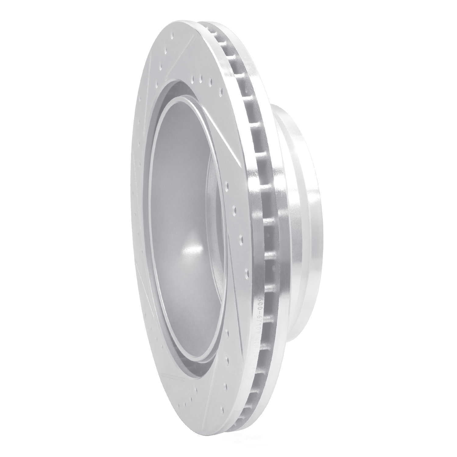 Dynamic Friction Company 631-67109R DFC Brake Rotor - Drilled And Slotted - Silver
