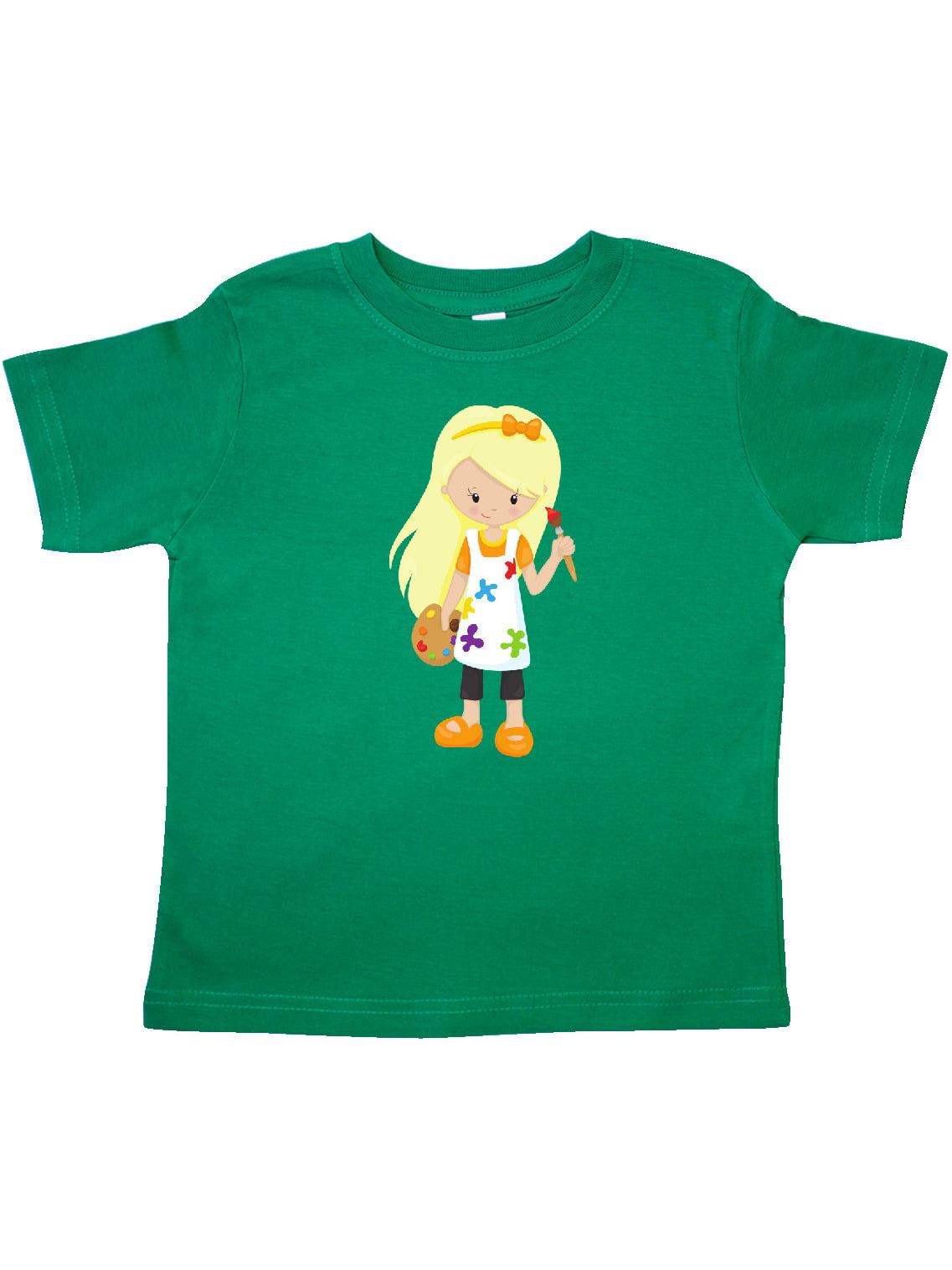 Paint Artist Toddler T-Shirt inktastic Cute Girl Painter Blonde Hair