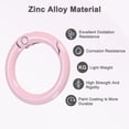 thumbnail image 2 of Uxcell Paquete de 24 Anillos O de Resorte de Metal, Hebilla de Llaveros de Aleación de Zinc de 5/8" para Anillos de Gatillo Redondos [Rosa Claro], 2 of 6