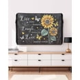 thumbnail image 3 of Outdoor TV Cover 52 to 55 Inch Weatherproof, Inspirational Words Sunflower Waterproof TV Screen Protector for Outside Decor with Zipper and Pocket 52"L x 30"H , Farmhouse Vintage Floral, 3 of 7
