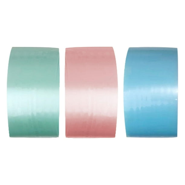 3 piezas de cinta adhesiva de bola interesante, cintas de papelería, cinta adhesiva de bola rodante azul verde y rosa