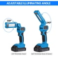 thumbnail image 4 of Amdohai 20V Cordless Rechargeable LED Work Light Rotatable Head Portable Handheld Illumination Lamp with Hook 2.0Ah Battery Charger for Machinery Auto Repair Camping, 4 of 8